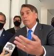 Bolsonaro furioso com repórter da TV Vanguarda, afiliada da Globo no interior de SP: “A Globo destrói a família e a religião”  Foto: Youtube / Reprodução