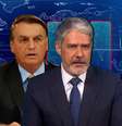 Ao explicar sua fúria recorrente contra a Globo, Bolsonaro diz se sentir “perseguido” pelo ‘JN’ sob o comando de Bonner  Foto: Anderson Riedel/Presidência da República/Divulgação  e Reprodução/Facebook/@jornalnacional (Fotomontagem: Blog Sala de TV)