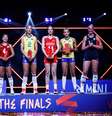 A oposta Tandara, a ponteira Gabi e a central Carol Gattaz estão na seleção do torneio  Foto: FIVB / Divulgação