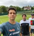 Marcelo, Daniel e Chris treinam em Wimbledon Divulgação  Foto: Divulgação