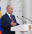 Presidente da Rússia, Vladimir Putin, durante encontro com atletas russos que irão à Olimpíada de Tóquio no Kremlin
30/06/2021 Sputnik/Alexei Nikolskyi/Kremlin via REUTERS   Foto: Reuters