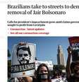 Veículos de imprensa internacionais destacaram os atos contra Bolsonaro no Brasil  Foto: Reprodução/The Guardian / Estadão