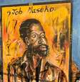 Um mural de homenagem a Job Maseko em sua cidade natal, Springs  Foto: BBC News Brasil