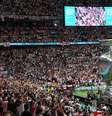 Wembley tinha quase capacidade máxima durante a final  Foto: EPA / Ansa - Brasil