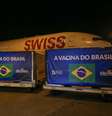 Lote com 12 mil litros de IFA chega ao Aeroporto Internacional de Guarulhos, em São Paulo, em 13 de julho  Foto: Governo do Estado de São Paulo/Divulgação / Estadão