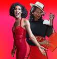 Mj Rodriguez como Blanca e Dominique Jackson na pele de Elektra: show de atuação e militância antitransfóbica  Foto: FX/Divulgação (Fotomontagem: Blog Sala de TV)
