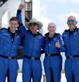 Bezos e a equipe Blue Origin podem não se qualificar como astronautas  Foto: Getty Images / BBC News Brasil