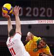 Maior pontuador do Brasil no jogo, Wallace ataca contra bloqueador tunisiano  Foto: Carlos Garcia Rawlins/Reuters