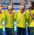 Austrália conquista 3º ouro seguido no 4x100m livre feminino e quebra o recorde mundial
25/07/2021
REUTERS/Marko Djurica  Foto: Reuters