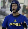 Netinho durante luta do Taekwondo neste domingo no Japão Reprodução Twitter/@timebrasil  Foto: @timebrasil / Reprodução Twitter 