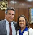 O ministro Ciro Nogueira com a mãe, Eliane Nogueira.  Foto: Instagram/Reprodução / Estadão