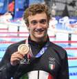 Federico Burdisso conquistou bronze na natação em Tóquio  Foto: ANSA / Ansa - Brasil