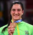 Mayra Aguar ganhou bronze em Tóquio 2021, repetindo o que havia feito nas últimas duas olimpíadas  Foto: Reuters / BBC News Brasil