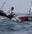 Fernanda Oliveira e Ana Barbacha na disputa de regata nesta quinta-feira Carlos Barria/Reuters  Foto: Carlos Barria  / Reuters