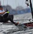 Martine Grael e Kahena Kunze na regata deste sábado Carlos Barria/Reuters  Foto: Carlos Barria  / Reuters