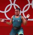 Jaqueline Ferreira durante a disputa em que foi eliminada em Tóquio  Foto: Edgard Garrido/Reuters