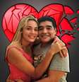 Relacionamento de Rocío e Maradona foi intenso e dramático como um tango  Foto: Reprodução/Instagram/@rocio_g_oliva (Fotomontagem: Blog Sala de TV)