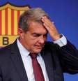 Presidente do Bercelona, Joan Laporta, durante entrevista coletiva
06/08/2021 REUTERS/Albert Gea  Foto: Reuters