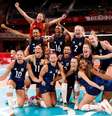 Jogadoras dos Estados Unidos comemoram passagem à final no vôlei feminino  Foto: Carlos Garcia Rawlins/Reuters