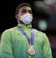 Boxe: Abner Teixeira vai ao pódio e recebe medalha de bronze  Foto: Ueslei Marcelino