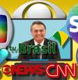 Antes ameaçada, a TV Brasil agora é bem vista pelo presidente Bolsonaro  Foto: Alan Santos/Presidência da República e Divulgação/Emissoras de TV (Fotomontagem: Blog Sala de TV)
