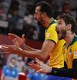 Bruninho na derrota do Brasil diante da Argentina neste sábado nos Jogos Olímpicos de Tóquio Valentyn Ogirenko/Reuters  Foto: Valentyn Ogirenko  / Reuters
