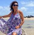 Sandrine Kretz na Praia da Pipa: a matriarca francesa adorou o litoral potiguar  Foto: Reprodução/@sandrine_kretz 