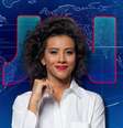 Aline Midlej, 38 anos, entrou na GloboNews em 2016 e, desde julho, é a âncora do ‘Jornal das 10’  Foto: Reprodução/Twitter (Fotomontagem: Blog Sala de TV)