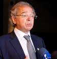 Paulo Guedes durante entrevista em Brasília  Foto: Futura Press