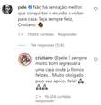 A interação entre Pelé e Cristiano Ronaldo no Instagram. (Foto: Reprodução/Instagram)  Foto: Gazeta Esportiva