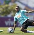 Malcom, que teve de voltar ao Zenit, durante o treino da Seleção Brasileira nesta quarta-feira  Foto: Lucas Figueiredo/CBF