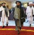 Cofundador e negociador do Taliban, mulá Baradar, e outros membros do grupo na conferência de paz afegã em Moscou, Rússia
18/03/2021 Alexander Zemlianichenko/Pool via REUTERS/Arquivos  Foto: Reuters
