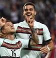 Otavio comemora gol na vitória de Portugal em amistoso neste sábado Marton Monus Reuters  Foto: Marton Monus  / Reuters