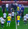 Jogo do Brasil e Argentina paralisado devido atuações irregulares de jogadores argentinos   Foto:  MARCELLO ZAMBRANA/AGIF / Estadão Conteúdo