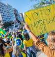 Manifestantes em ato a favor de Bolsonaro  Foto: Gabriel Bastos / Futura Press