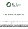 Imagem publicada no site do FIB Bank após ataque hacker   Foto: Reprodução/FIB Bank / Tecnoblog