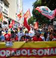 Protesto contra Bolsonaro na Praça Mauá, no Rio de Janeiro, nesta terça-feira Ide Gomes Framephoto Estadão Conteúdo  Foto:  Ide Gomes  / Framephoto Estadão Conteúdo
