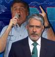 Alvo de xingamentos, Bonner foi incisivo ao desaprovar os atos pró-Bolsonaro  Foto: Reproduções (Fotomontagem: Blog Sala de TV)