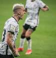 Roger Guedes comemora primeiro gol pelo Corinthians em sua estreia  durante partida contra o Juventude   Foto: DANILO FERNANDES / FRAMEPHOTO / Gazeta Press
