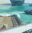 Navio com bandeira panamenha interrompeu circulação no Canal de Suez  Foto: Reprodução/Twitter / Ansa - Brasil
