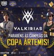 Valkirias Esports levaram para casa o prêmio principal de R$ 20 mil  Foto: Divulgação/PUBG MOBILE