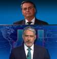 Bolsonaro reclamou da cobertura dos atos de 7 de setembro no ‘Jornal Nacional’, comandado por Bonner  Foto: Presidência da República/Divulgação e Reprodução/TV (Fotomontagem: Blog Sala de TV)