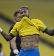Neymar rebateu os críticos pela forma física  Foto:  Lucas Figueiredo/CBF