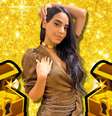 “Eu sou riiica!”: Mirella quer fazer o prêmio render para ser milionária como Sabrina Sato  Foto: Fotomontagem: Blog Sala de TV