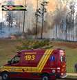 Local de queda de aeronave em Piracicaba   Foto: Corpo de Bombeiros do Estado de São Paulo