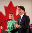 Primeiro-ministro do Canadá, Justin Trudeau, em discurso oficial  Foto: Reuters