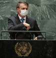 Bolsonaro durante discurso na Assembleia-Geral da ONU  Foto: EPA / Ansa - Brasil