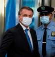 Bolsonaro chegou utilizando máscara em evento da ONU  Foto: John Minchillo / Reuters