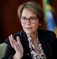 Ministra da Agricultura, Tereza Cristina, classificou reconhecimento de áreas livres de aftosa sem vacinação como "um marco" para a pecuária
REUTERS/Ueslei Marcelino  Foto: Reuters