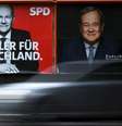 Alemanha vai às urnas neste domingo; social-democrata Olaf Scholz (esq) tem pequena vantagem sobre Armin Laschet, do partido de Merkel  Foto: Reuters / BBC News Brasil